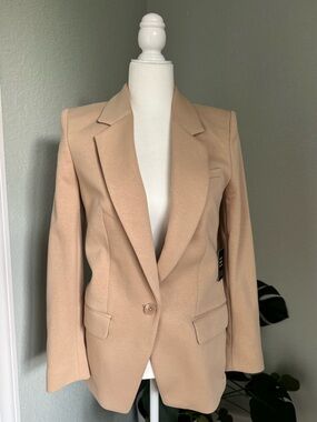Express Women's Tan Single-Button Blazer